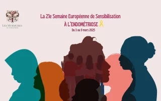 image illustrant la 21e semaine européenne de sensibilisation à l'endométriose avec des visages de femmes