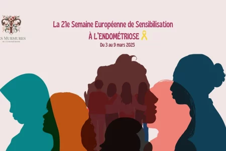 image illustrant la 21e semaine européenne de sensibilisation à l'endométriose avec des visages de femmes