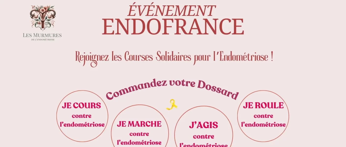 image illustrant l'événement endo france pour les courses solidaires contre l'endométriose avec la possibilité de commander son dossard